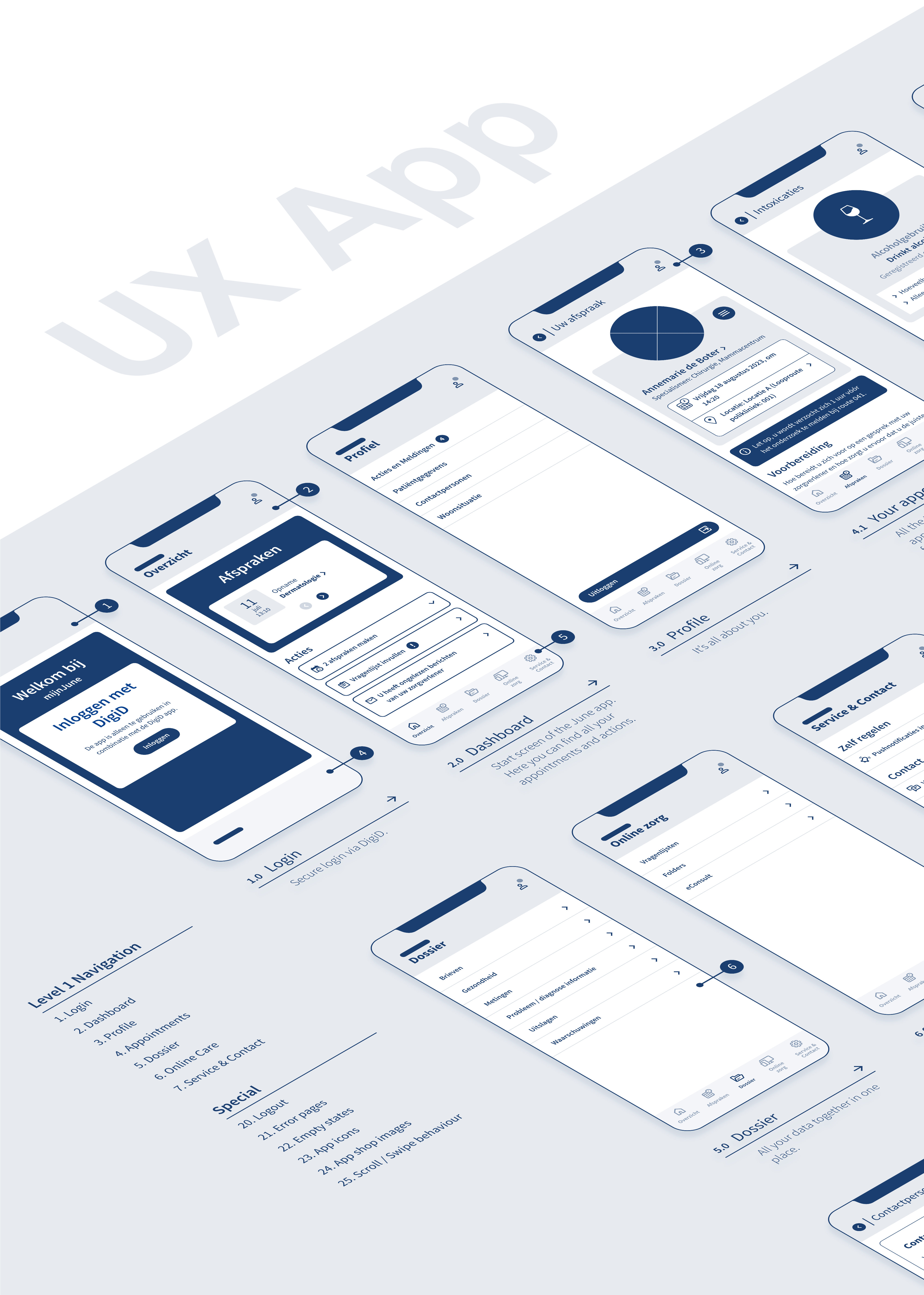 UX examples June app