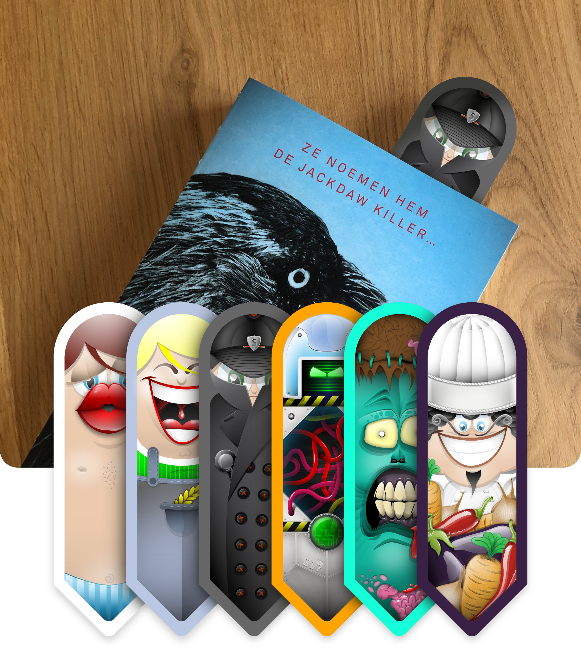 Illustrated bookmarks